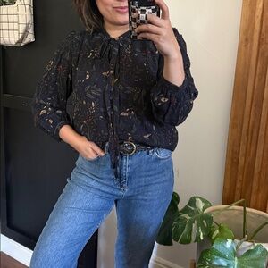 AG Adriano Goldschmied 100% rayon Prima Chiffon Blouse. S